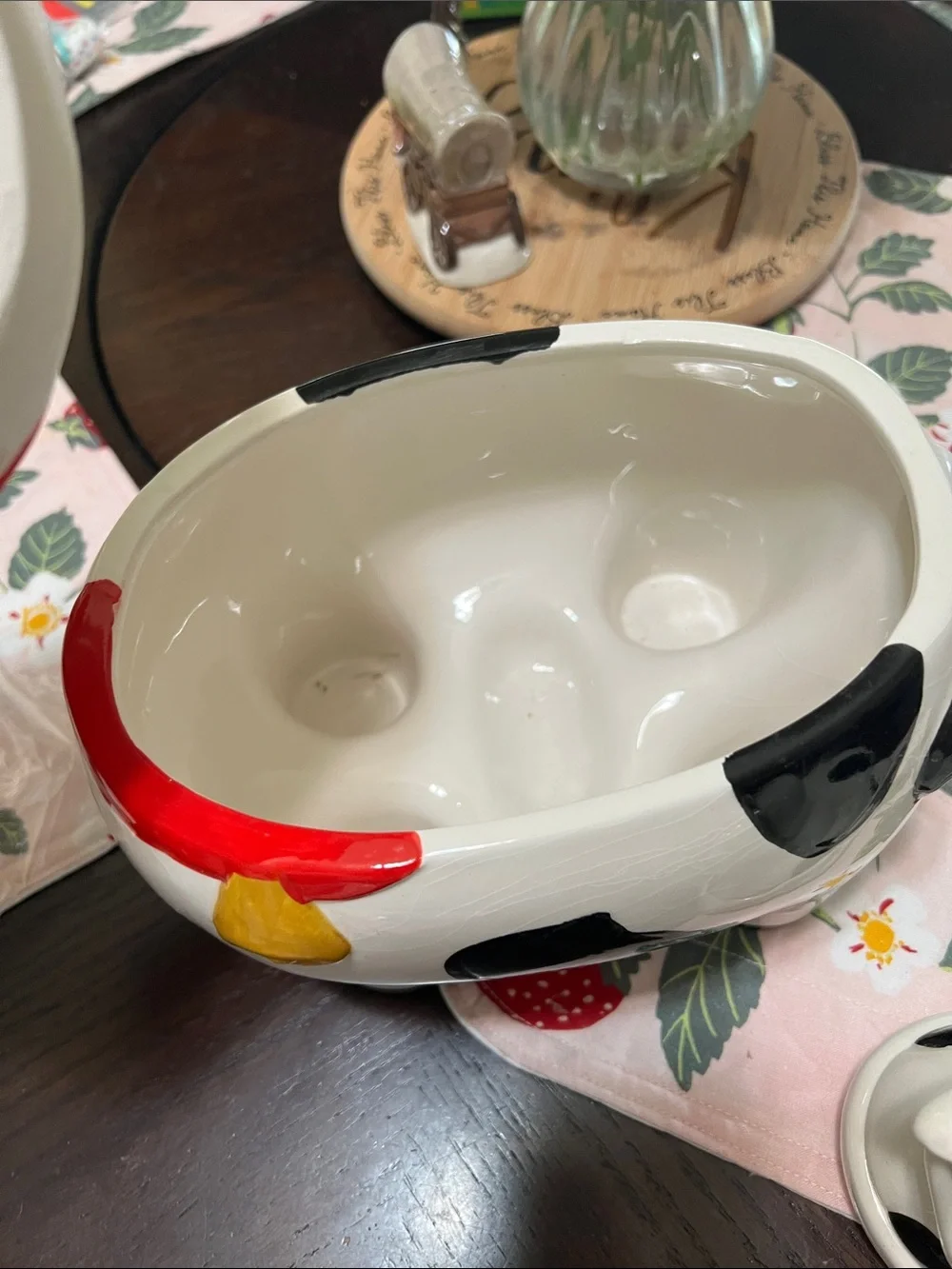 New PIER ONE Ceramic Black & White Cow Cookie Jar and Butter Dish Set